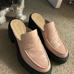 Pink patent leather mule , ,soho loafer open